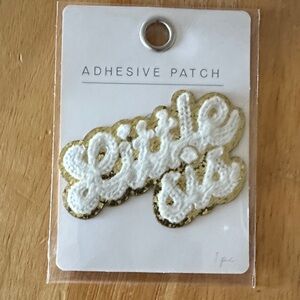 White and Gold Adhesive Patch
